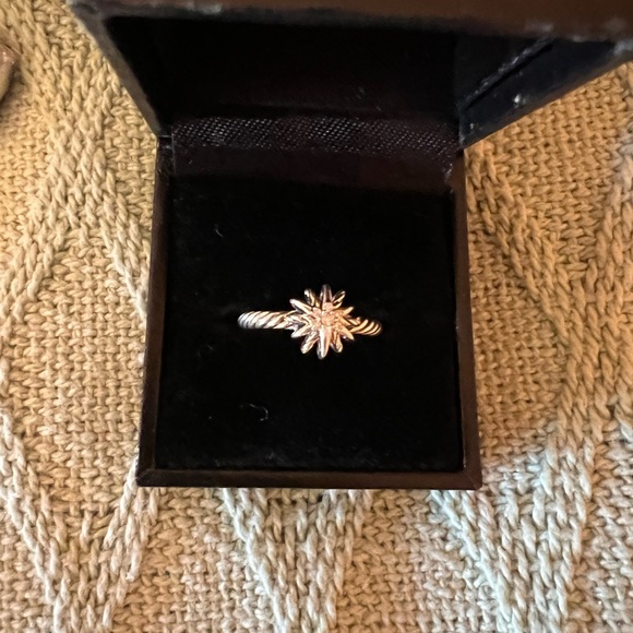 David Yurman 3 set of: petite silver & diamond rings - Picture 6 of 13